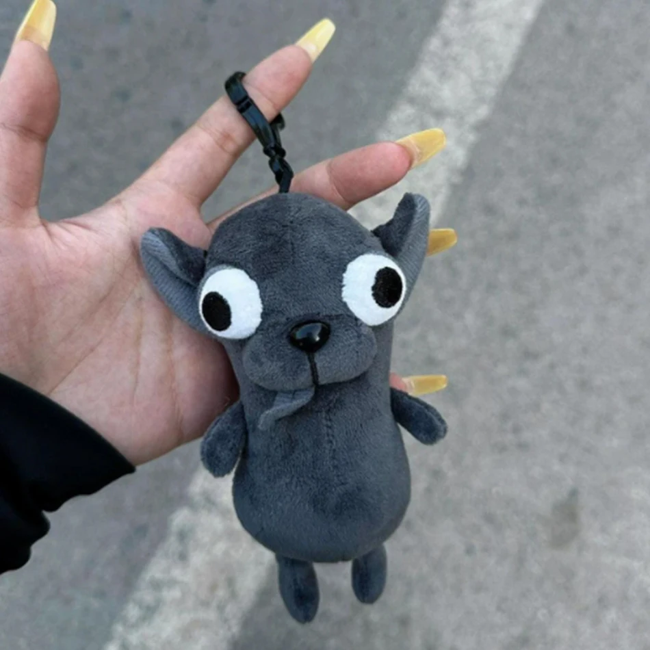 봉제 인형 치와와 핑크/그레이 플러시 장난감 강아지 펫 키체인 펜던트 봉제 인형 리얼리스틱 귀여운 치와와 플러시 어린이 장난감