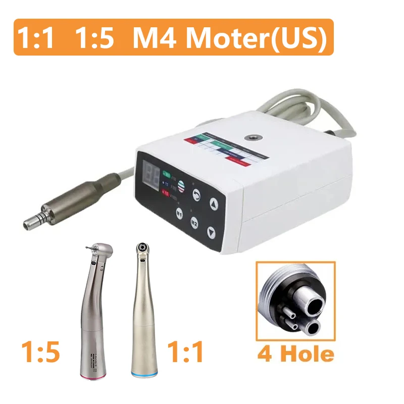 EYY Tandheelkundige Klinische Borstelloze Elektrische Motor 1-1/1-5 Glasvezel LED Contra Hoek Tandarts Micromotor E-generator Tanden Polijstmachine