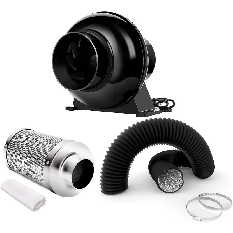 

Authenticity guarantee.195 CFM Inline Fan Circulation Vent Blower, Air Carbon and 8 Feet Flexible Ducting for Grow Tent Ventilat