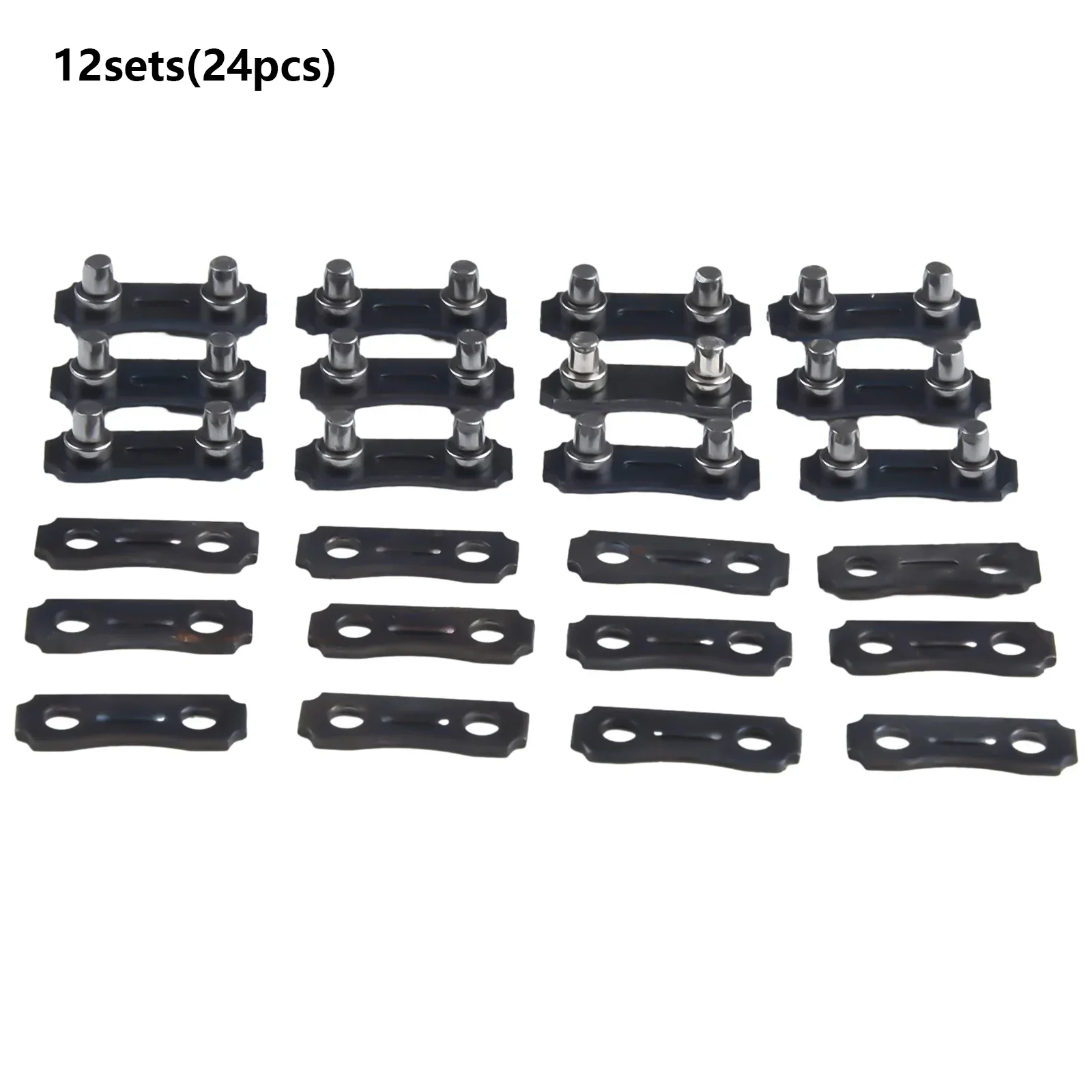 

24pcs Chainsaw Chain Link Connectors Tie Straps Preset Straps 3/8LP Pitch - 0.050 Gauge Metal Chainsaw Parts Garden Tools