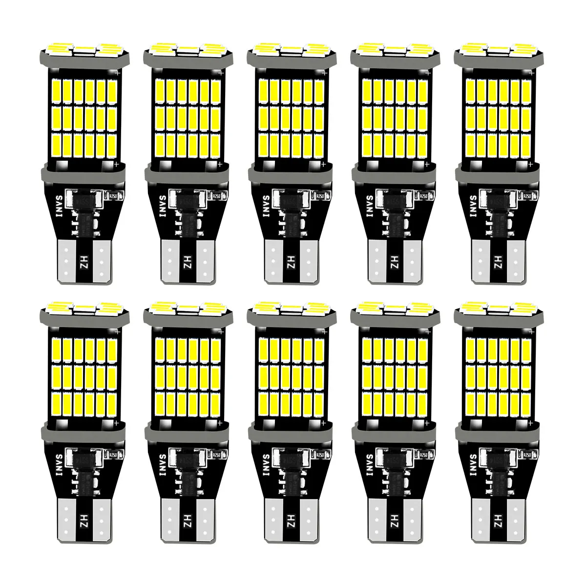 10 Stück T15 W16W 921 912 T16 T10 902 LED-Lampen, hohe Leistung, 45 Stück 4014SMD, superhell, 1200 lm, Ersatz für Auto-Rückfahrlicht, weiß