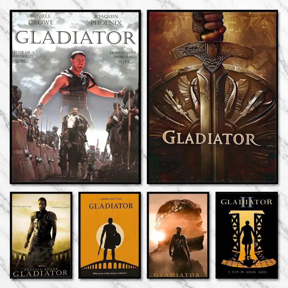 Gladiator Rome Arena Revenge Historic Action Valor Poster Self-Adhesive Unframed Fashion Wall Prints for Office & Home Decor