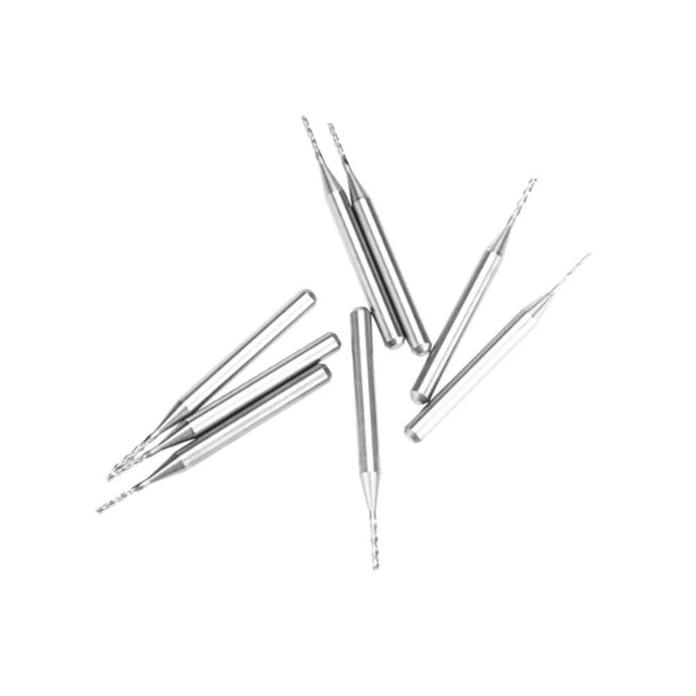 10 قطعة 1.0 مللي متر سبائك قاطعة المطحنة التنغستن شفرة فولاذية ل Pcb الحفر الألياف الزجاجية الألومنيوم البلاستيك الخشب كربيد نهاية مطحنة