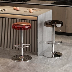 Sedia da bar moderna e minimalista Soggiorno Sedia da bar semplice di lusso ad altezza regolabile Mobili da bar ergonomici alla moda Taburetes De Bar