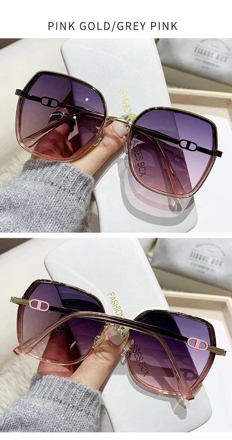 Neuer Stil mit großem Rahmen, Flash-Straßenfoto, Outdoor-Modetrend, große Rahmen-Sonnenbrille, Anti-UV-Sonnenbrille – Detail 9