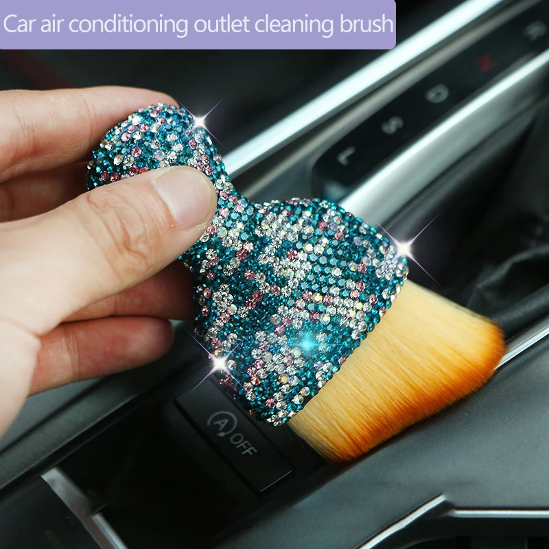 

Car cleaning brush Air conditioning outlet diamond-tipped brush Dust Soft brush car dust gap brush