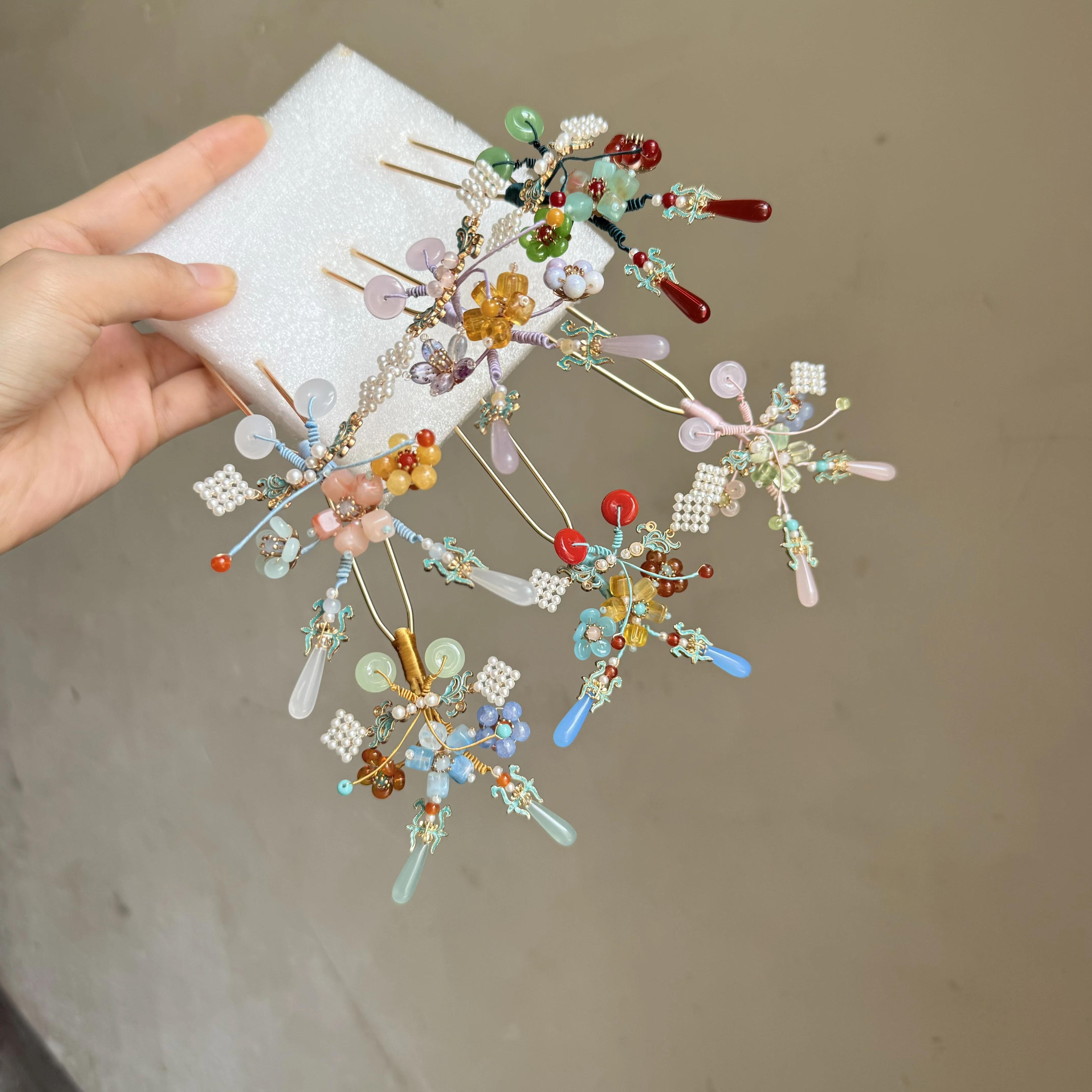 Vintage Chinese Style Bridal Hair Sticks Butterfly Waterdrop Cheongsam Hanfu Wedding Morning Robe Hair Accessories For Women Use
