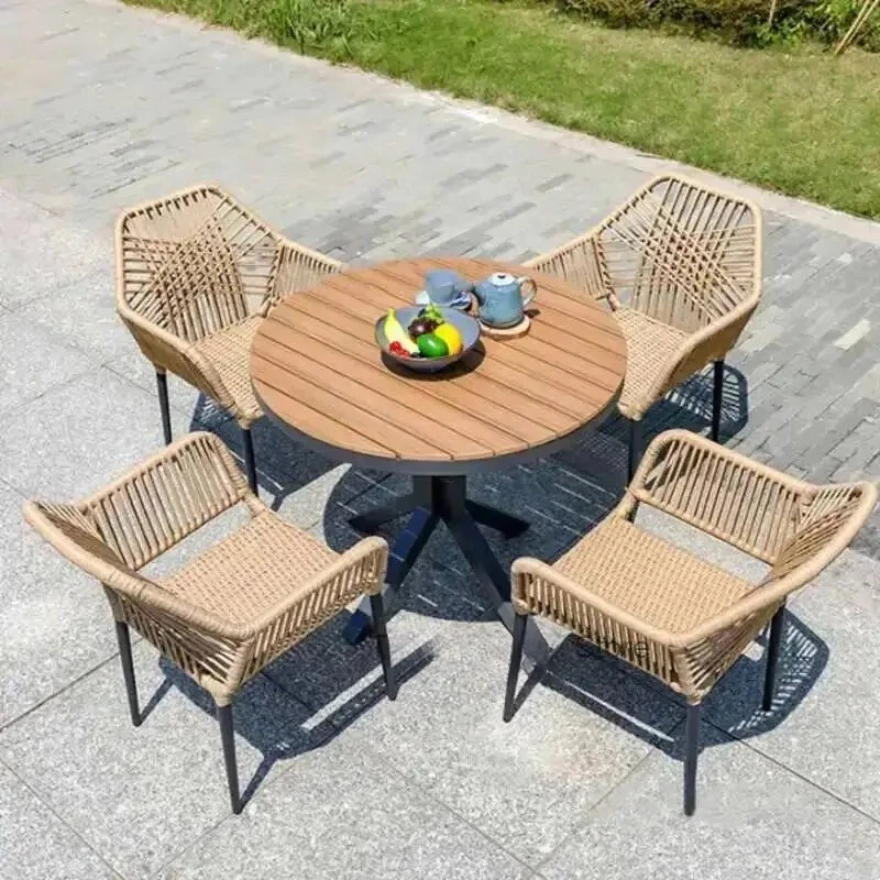 m Modern Garden Rattan Outdoor Villa Furniture Table Combination Chair Three-piece Terrace Suit Chair m