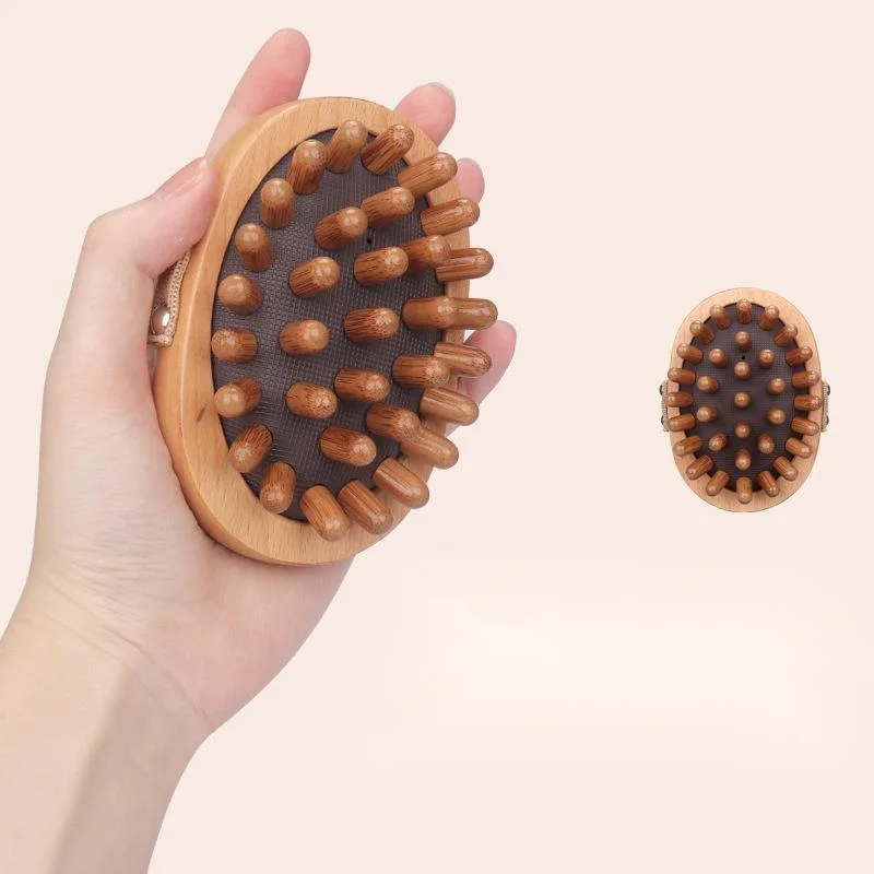 Air cushion meridian brush, meridian tapping device, bamboo massage brush, airbag scalp massage, wooden body massage brush