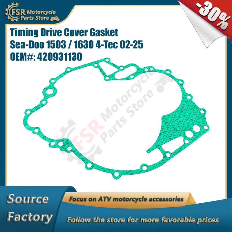 

Timing Drive Cover Gasket,Fits Sea-Doo 1503/1630 GTI GTR GTX RXP SP Sport Wake 4-Tec 02-25,P/N:420931130,Jet Ski Parts