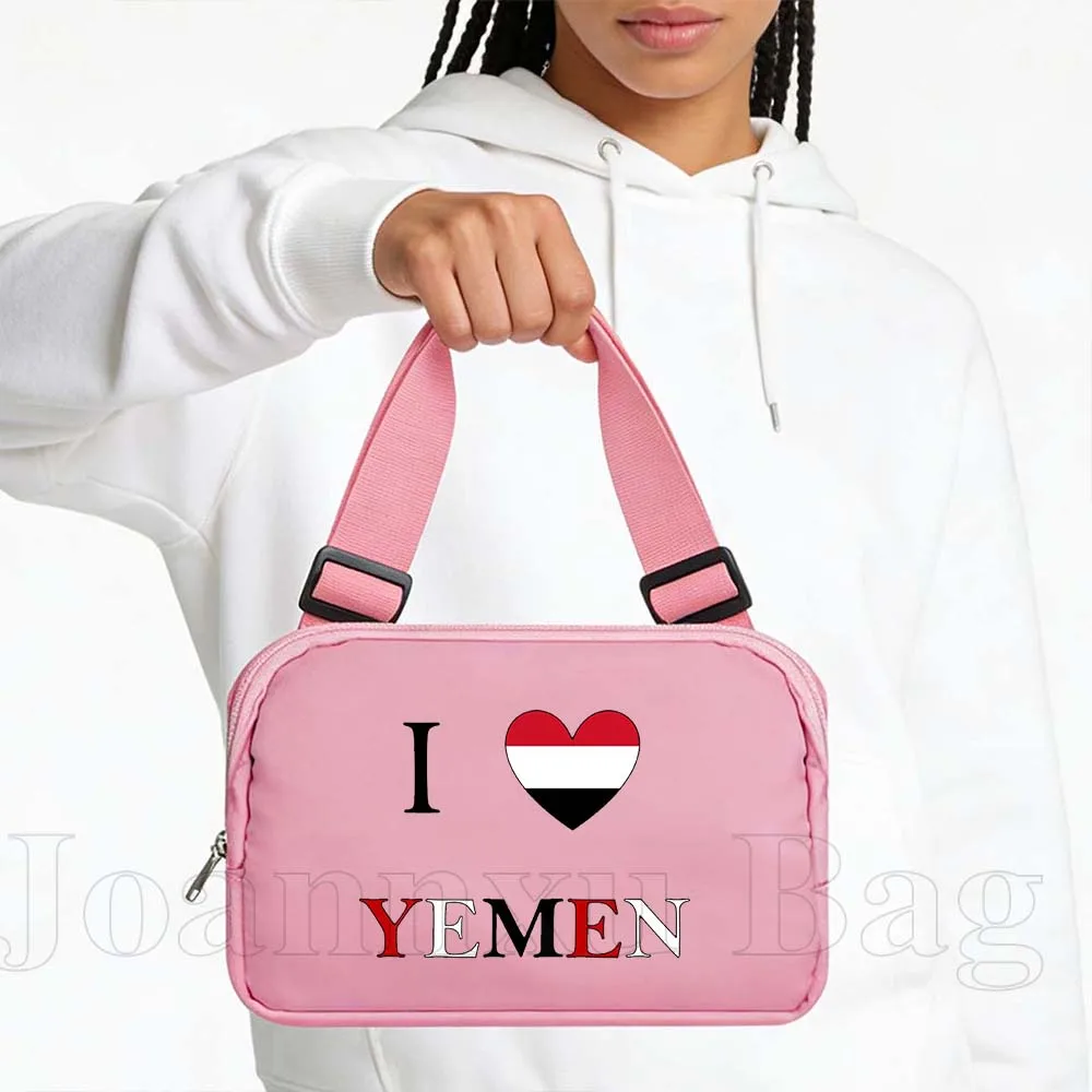 

Yemen Country Heart Flag Fanny Pack Sports Waist Mobile Bag Portable Fitness Running Girl Women's Gift Man Jogging Cycling Bag