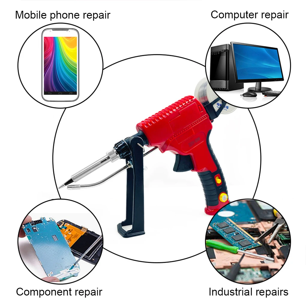 Electric Soldering Iron Gun Hand-held Internal Heating Soldering Iron Automatically Send Tin Gun Soldering Welding Repair Tool