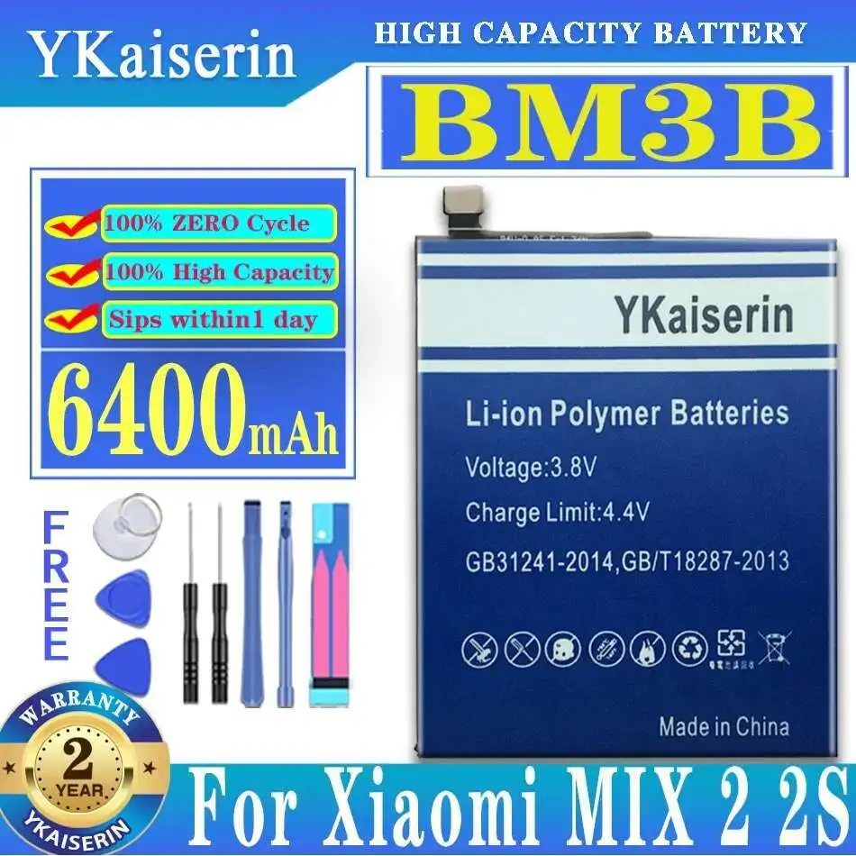 

Long Lasting Mobile Phone Battery For Xiaomi Mix 2 2S 6400mAh BM3B