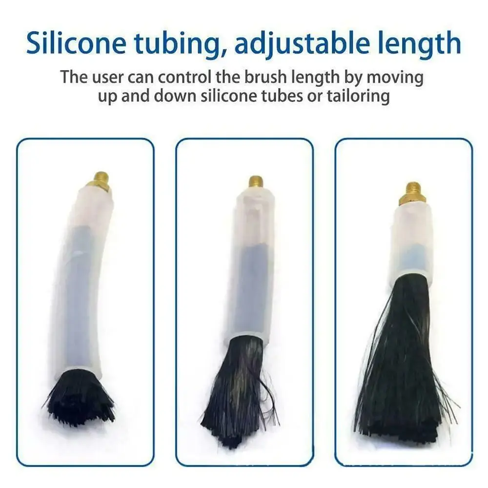 1Pcs M6 M8 M10 Weld Seam Pickling Brush Copper Head Carbon Fiber Welding Cleaning Brush Heat Resistant Cover Acid Resistant