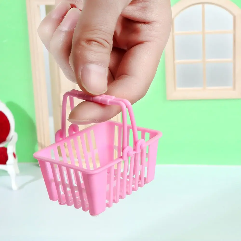 Rekwizyty Miniaturowy Supermarket Zakupy Zabawka Koszyk na Zakupy Koszyk na Żywność Akcesoria dla Lalek Mini
