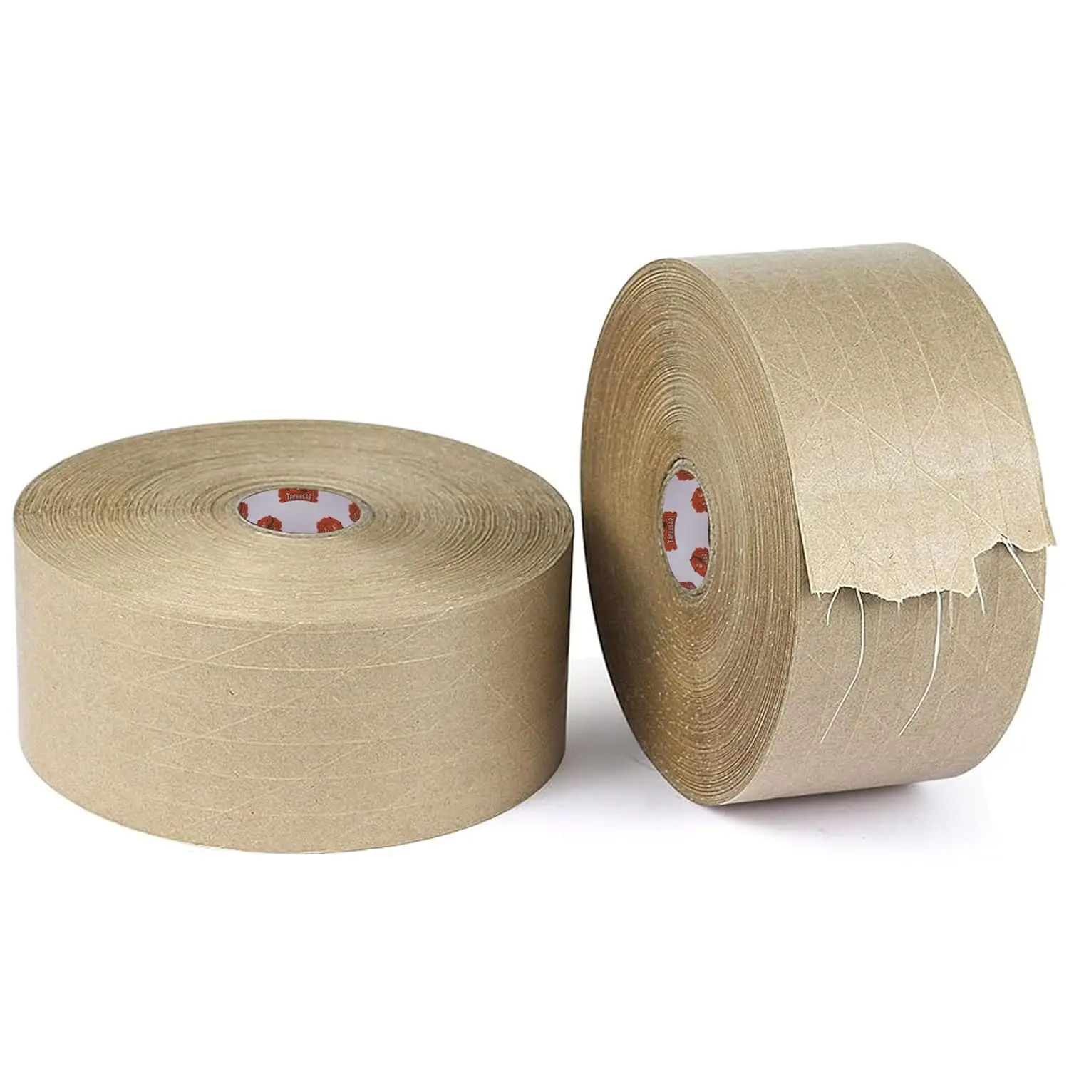 

Активируемая водой клейкая лента с сердцевиной 1,5 дюйма, армированная волокнами, 2,75 дюйма x 377 футов, экологичная крафт-бумажная лента, биоразлагаемая