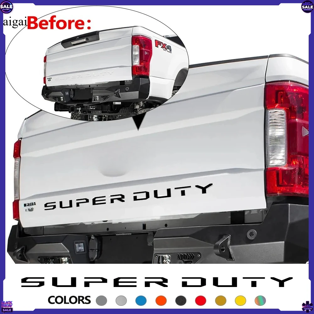Pickup Tail Box Labeling Sticker for Ford Super Duty F250 F350 2017 2018 2019 Modification Truck Tailgate Insert Indent Decal