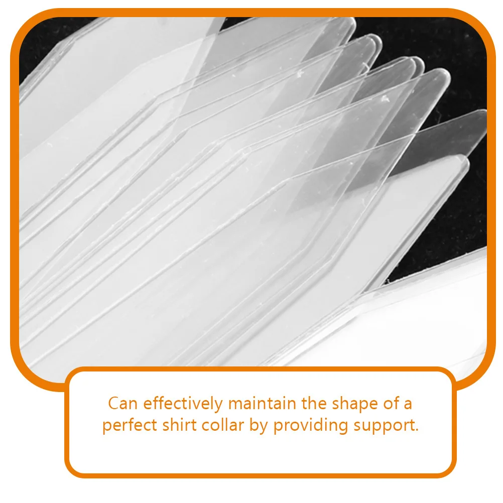ตัวดันปกเสื้อ 200 ชิ้น สำหรับเสื้อเชิ้ตผู้ชายและผู้หญิง วัสดุ PET น้ำหนักเบา ทนทาน