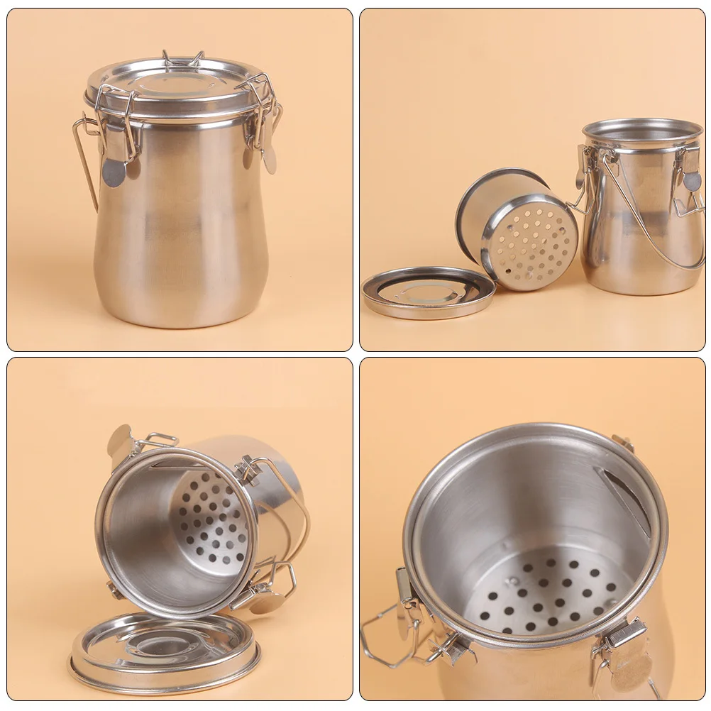 

Oil Paint Pen Wash Bucket Multifunction Painting Brush Holder Stainless Steel Portable Durable Cleaning Barrel For