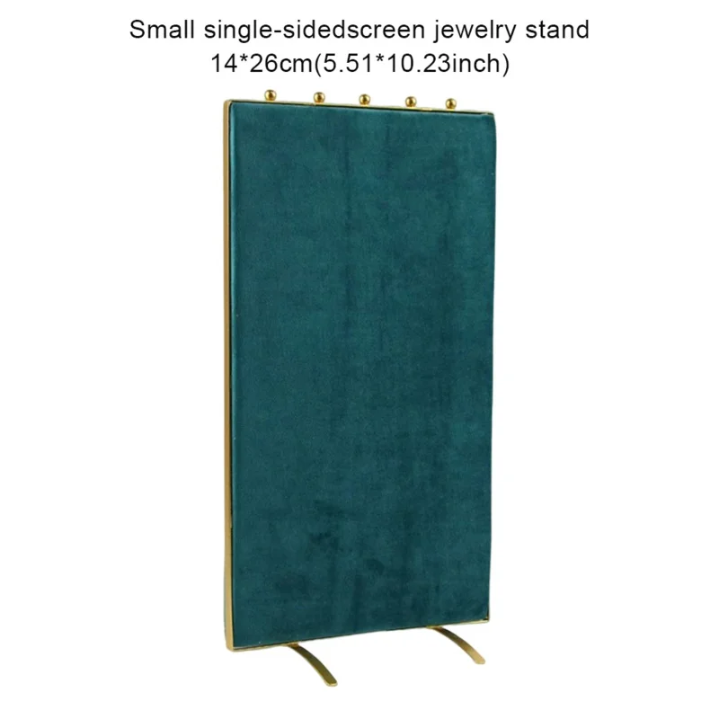 

Velour Screen Necklace Stand Organizer Jewelry Display Rack Metal Earrings Holder 2 Colors Matching Home Counter Accessory