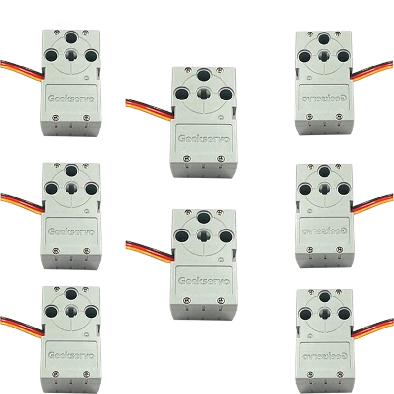 

2/4/8pcs Geekservo MOC Parts Compatible with Building Blocks Servos Dual Output Shafts 360 Degree Angle for Robotic DIY RC Car