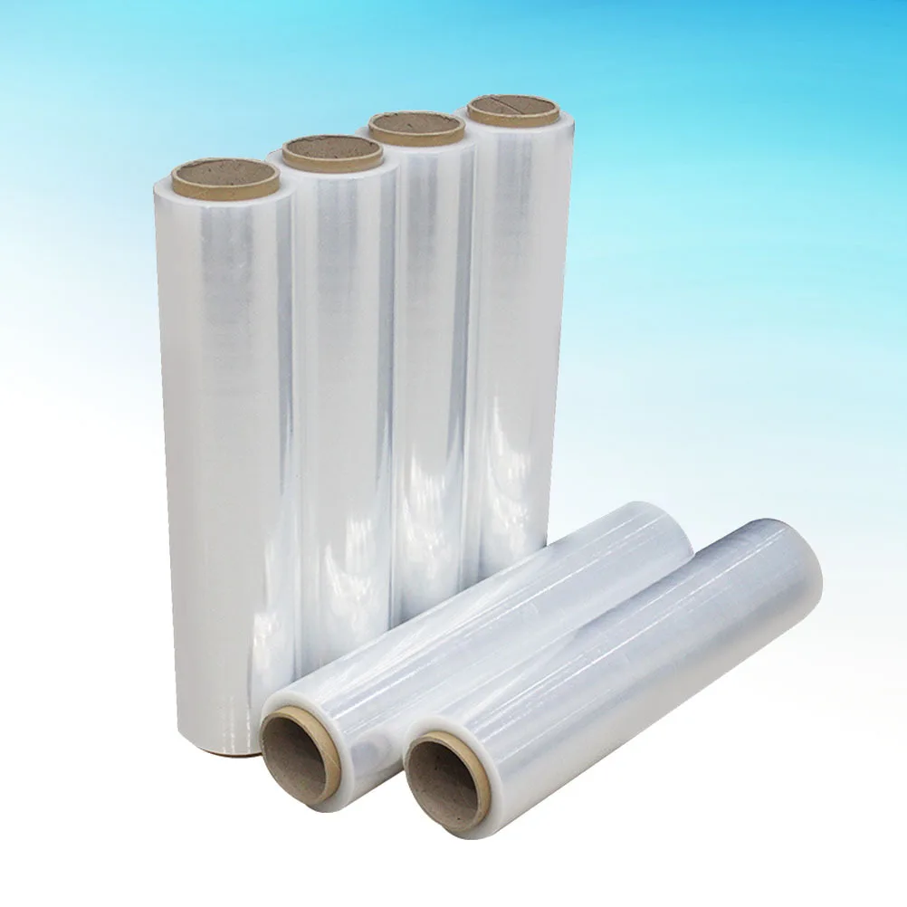 1 لفة 160 متر فيلم تمتد شفاف ذاتية اللصق مقاومة للاهتراء التفاف لتحريك تخزين التعبئة الثقيلة البليت التفاف