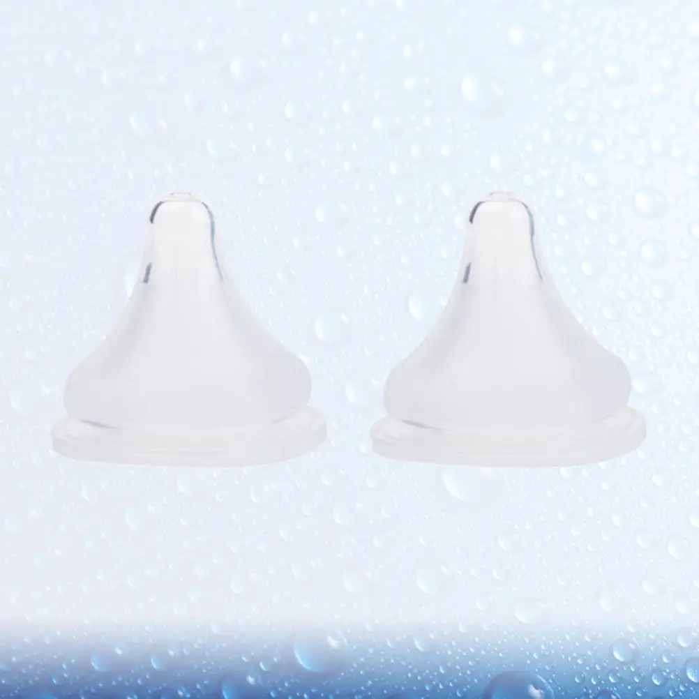 2 Pcs Frosted Pacifier Wide Neck Silicone Fake Simulation Infant