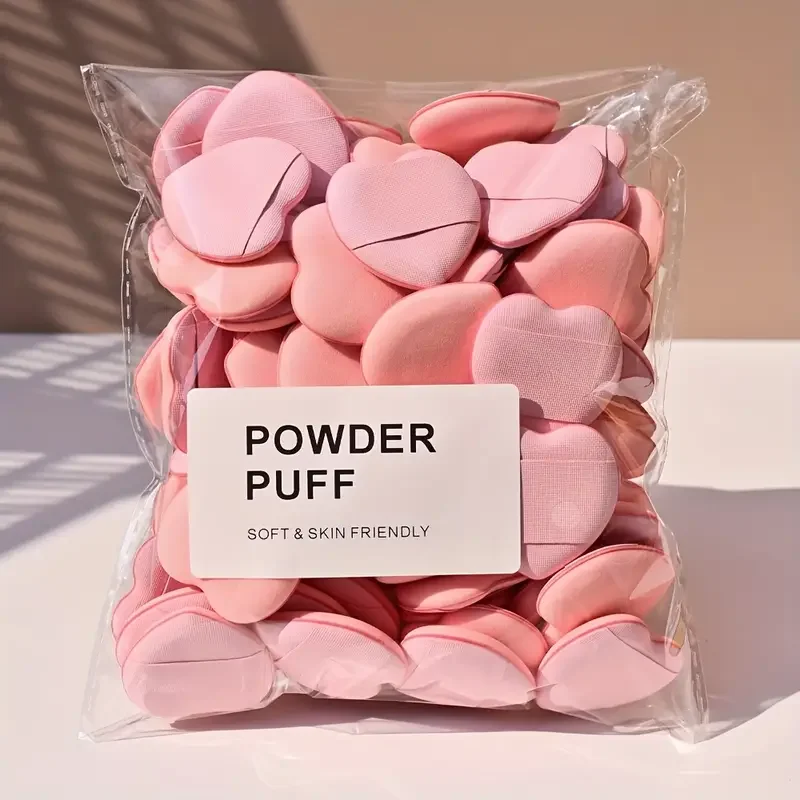 20 piezas de esponja para polvo de dedo en forma de corazón, herramienta de maquillaje sin látex, cojín de aire para dedo, juego de esponjas para polvo, esponja para maquillaje,