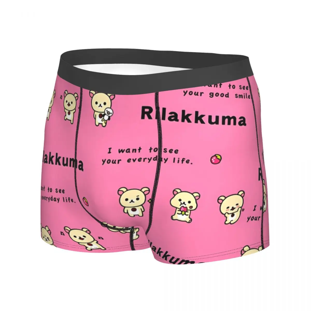 Rilakkumas Underwear Easy Bear Elastic Underpants Custom Shorts Briefs For Man 3D Pouch Plus Size Boxer Shorts