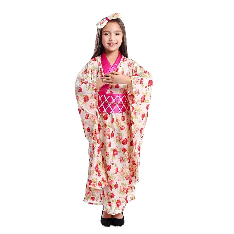 

Children's Kimono Costume Asian Geia loween Stage Performance eup Ball Girl Dr Traditional Ethnic Stage Costume