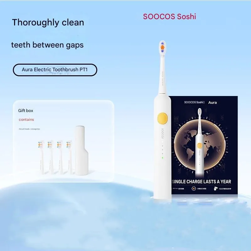 

For Soocas PT1 Electric Toothbrush, Sonic Fully Automatic, Soft Bristle, Adult, Women's & Men's, Couple Gift Set
