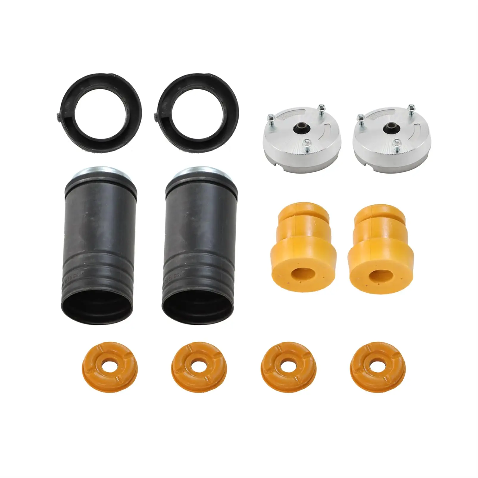 14PCS Front Shock Absorber Mount Rubber Buffer Spring Pads Protection Repair Kit For BMW E70 X5 E71 X6 31336857002 31336776390