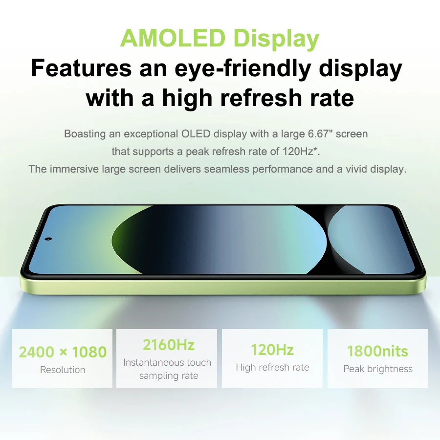 الإصدار البريطاني لهاتف Xiaomi Redmi Note 14 4G الذكي 128GB 108MP الكاميرا الرئيسية MediaTek Helio G99-Ultra 6.67 بوصة AMOLED 120 هرتز