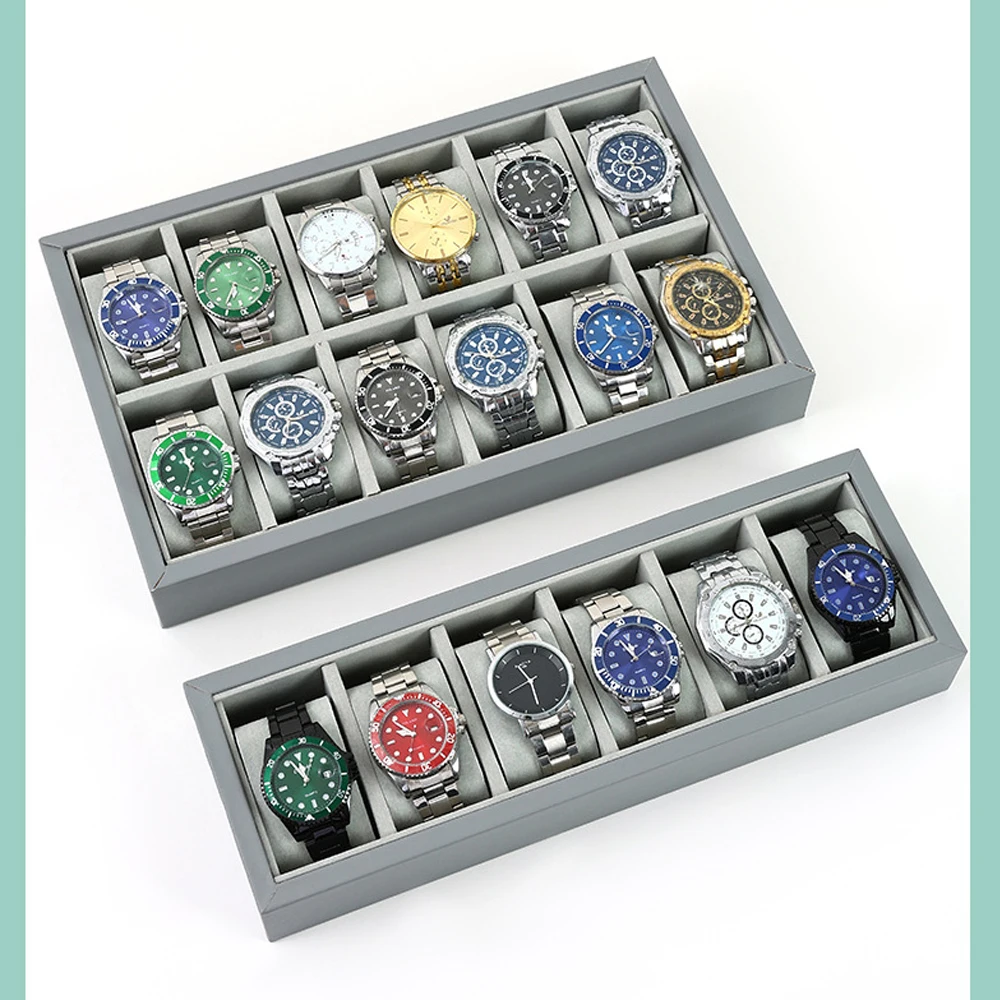 Watch Live Stream Display Tray 6/12/24/30 Grids Watch Storage Holder Plate for Retail Counter Showcase Props