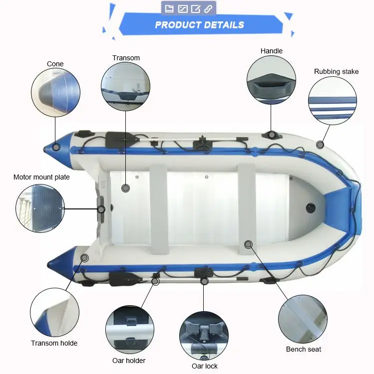 Big Size Inflatable Boat 7m New Design Inflatable Boat 8 Meter Aluminum Floor Floating Inflatable Boat