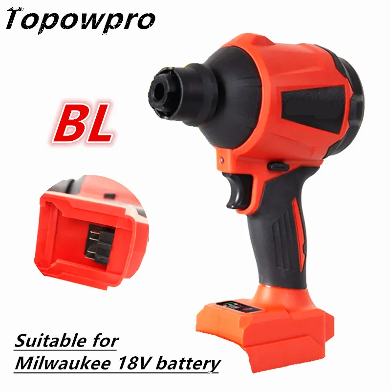 

For Milwaukee 18V Battery Cordless Air Pump Air Duster Handheld Air Blower With Nozzle Inflator Vacuum Tool Cleanner Power Tools