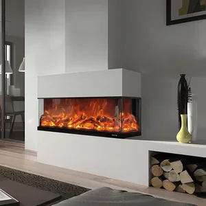 Electric Herry Kamin interne Heizung mit 3 -seitiger Glas 47 -Zoll 1200mm Surround eingebettet 6 + 3 Farben mehrfarbiger Flammenherd 8 Hauptverkaufsfeuer für die Bühne - №7