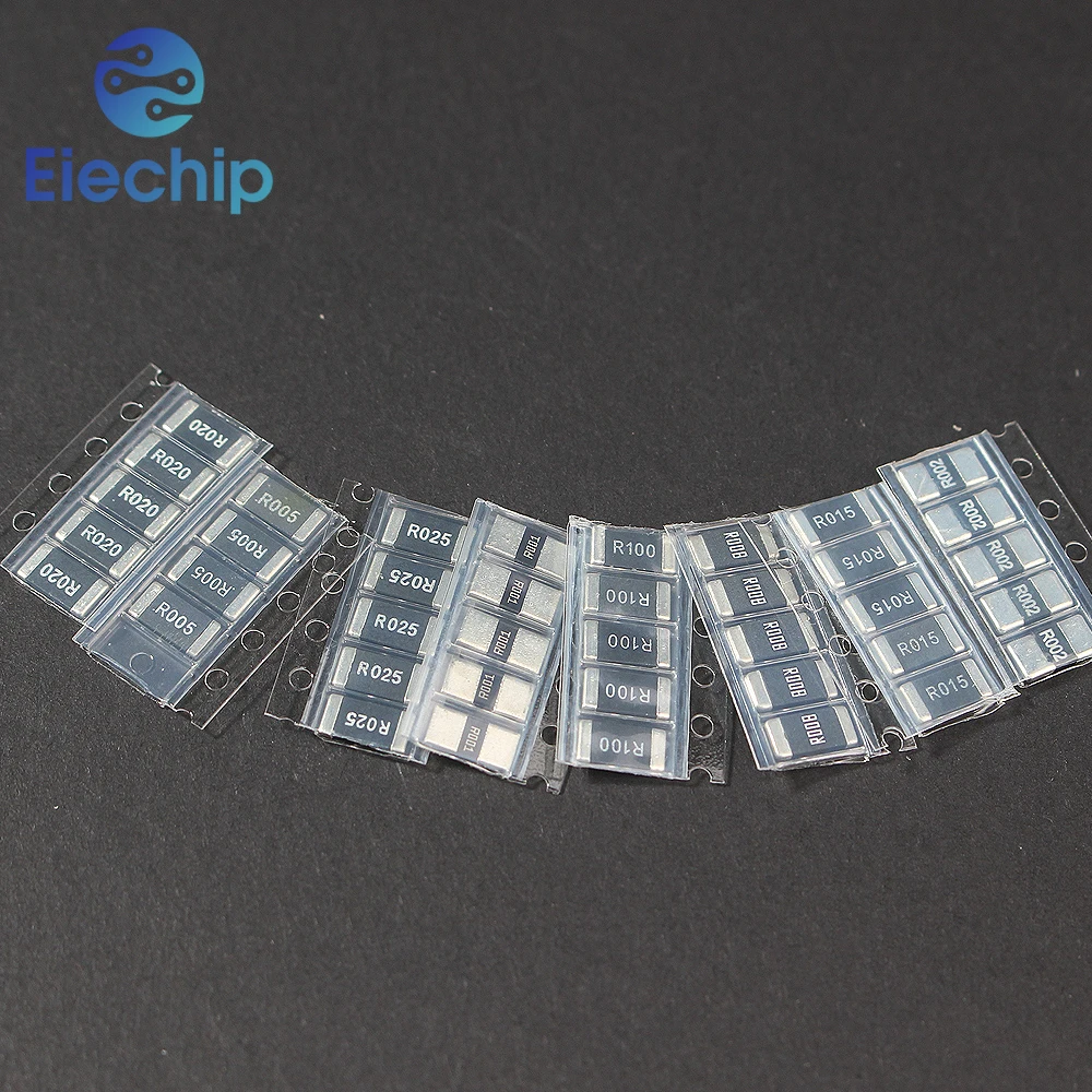 

50PCS SMD Resistor Kit 1% High Precision 2512 0.001R ~ 0.1R 10 Values Alloy Resistance New Chip Resistance Assorted Set