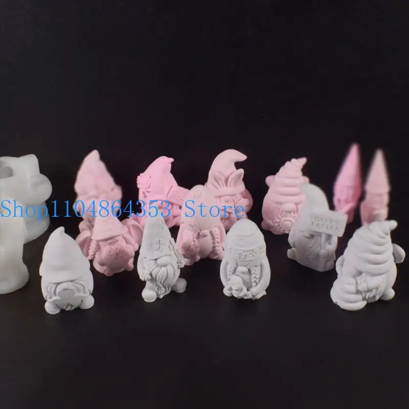 

652F Silicone Dwarf Molds Making Moulds Silicone Soap Moulds Creative Decorative Moulds Present for Craft Enthusiasts