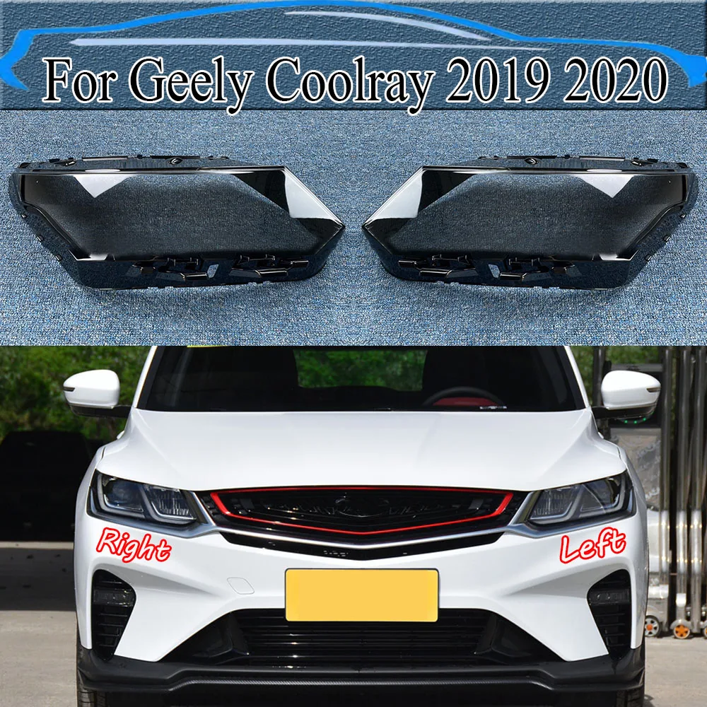 

For Geely Coolray 2019 2020 Headlight Cover Boutique Transparent Lampshdade Headlamp Shell Plexiglass Replace Original Lens