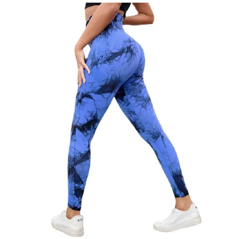 

2023 New Tie Dye Yoga Pants Women Seamless High Waist Push Up Woman Tights Fitness Workout Leggins Gym Clothing Sport Leggings