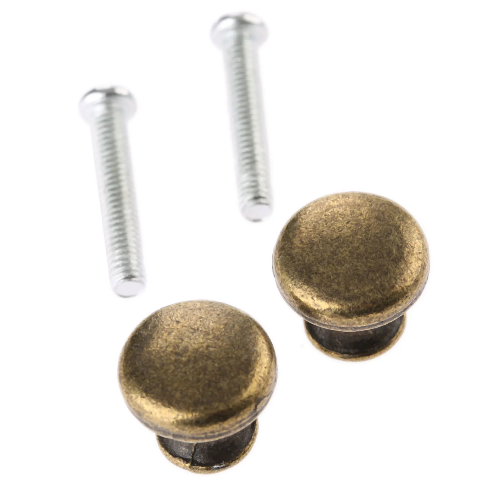 2 قطعة 15 مللي متر 0.59 بوصة مقابض مستديرة صغيرة ث/المسمار العتيقة برونزية مقبض صغير يسحب ديكور خزانة المطبخ صندوق مجوهرات خشبي بسيط ريترو #4