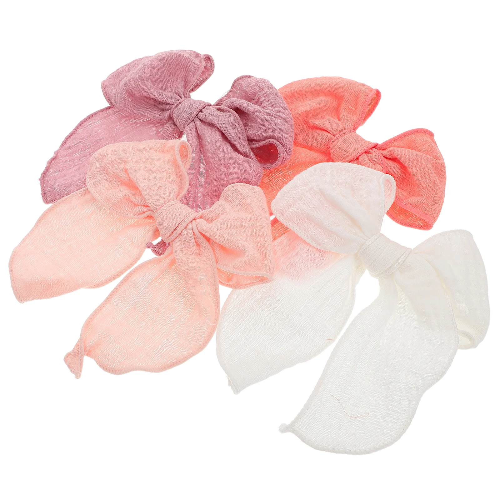 

4Pcs Bow Hair Clips Elegant Design for Girls Women Toddlers Daily Wear Special Occasions Comfortable Soft Fabric
