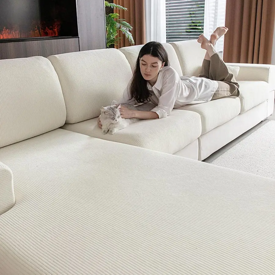 

Couch Covers, Wear Resistant Stretch Sofa Covers Washable Soft Couch Cushion Covers Anti Slip Furniture Protector Sofa Slipcover