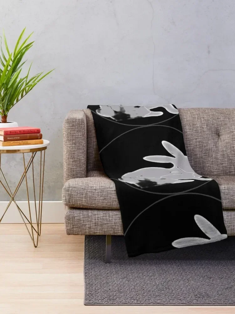 Grunge Rabbit Triads Throw Blanket Designers Weighted Sofa Throw Hairys Blankets