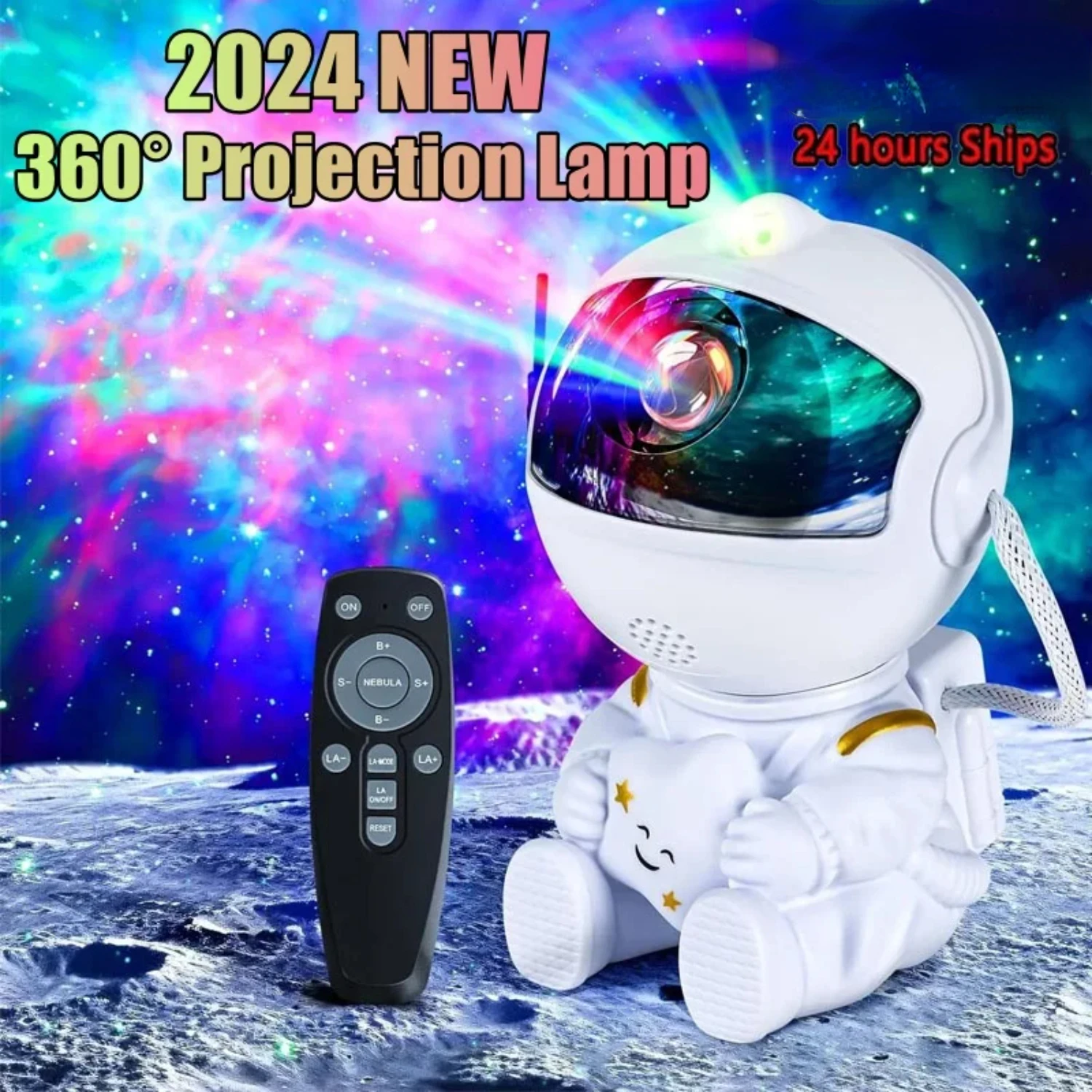 

Star Projector Night Light Astronaut Space Projector Starry Nebula Ceiling Lamp Bedroom Decorative gift Plug in night light