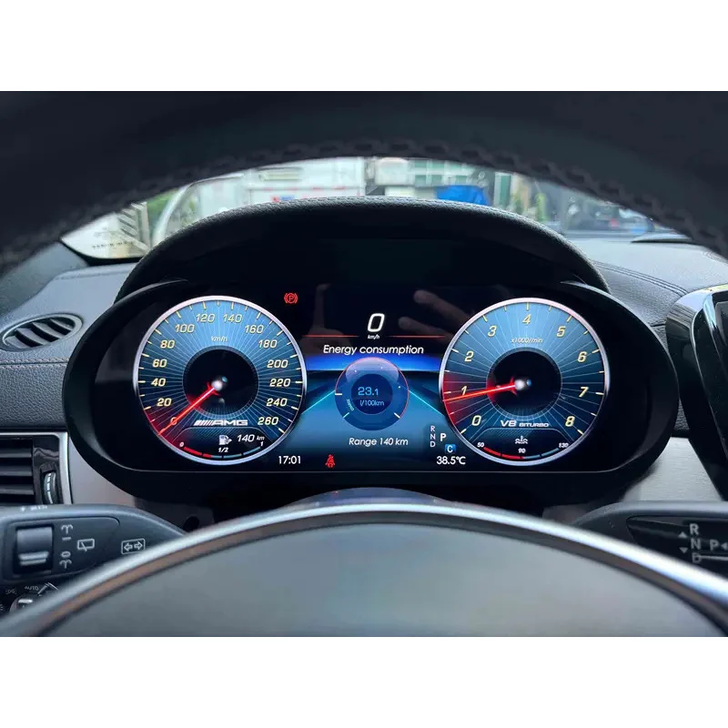 تصميم جديد 12.3 "شاشة كاملة لوحة القيادة الرقمية مقياس تلقائي لـ GLE GLS Class W166 X166 2015-2019 NTG5.0