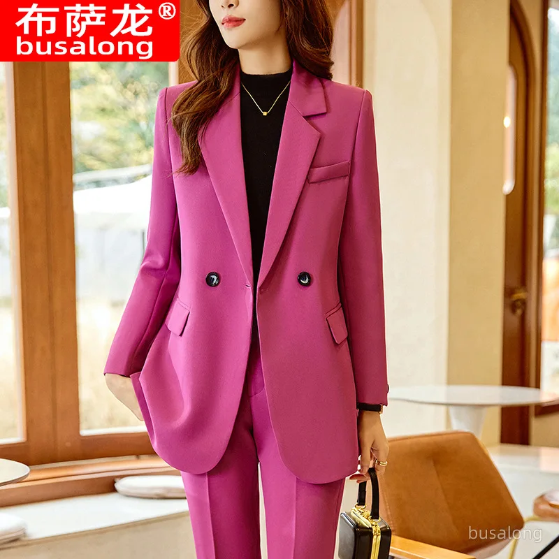 Coffee Color Suit Jacket for Women Spring 2023 New Design Sense Niche Small Casual British Style Suit