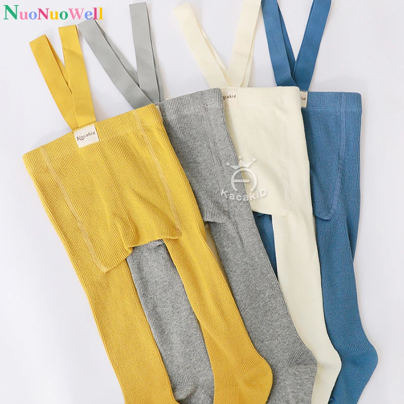 Infant Baby Girl Boy Stocking Knit Newborn Suspender Tights Pantyhose Baby Ribbed Leggings Warm Stockings Toddler Overall Tights