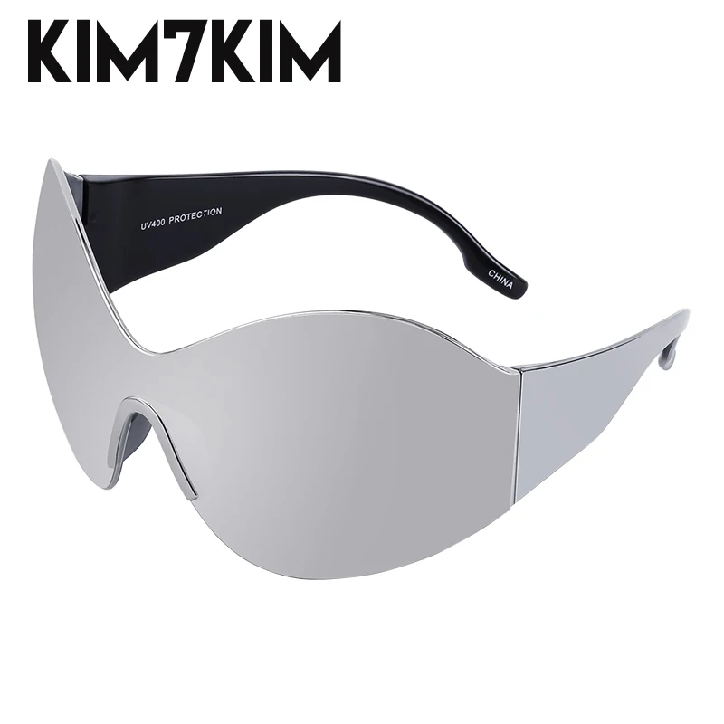 Gafas de Sol de gran tamaño Steampunk, gafas de sol de mariposa para hombre, gafas de sol de diseño de 2000, gafas sin montura